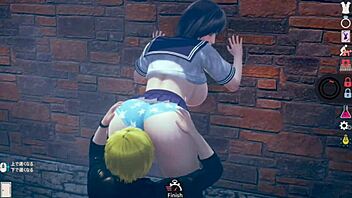 Japanese babes Ai Shojo indulge in erotic video featuring a stunning blonde Hentai with voluptuous breasts