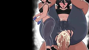 Animated gangbang with blonde babe in Bleach-inspired Hentai
