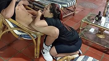 My brother-in-law rests, I suck his big delicious dick.