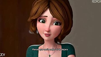 Hentai video: Spanish subtitles for Hiro's titjob