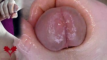 uhh, super close-up glans play with dilator... so intense