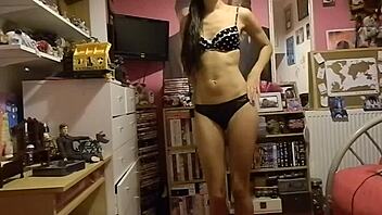 My first time being naked on camera as a sexy brunette teen