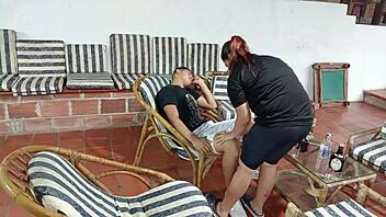 My brother-in-law rests, I suck his big delicious dick.