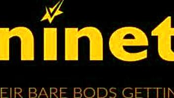 two natural babes enjoy outdoor fun, licking each other in sunny meadow