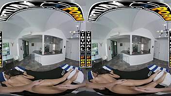 virtual porn massage turns steamy with oiled brunette freya von doom in pov 😏🛁