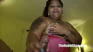 Ms Giggles slobbers on dick and licks nuts