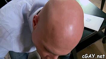 sophisticated gay man enjoys sloppy blowjob and anal poundings