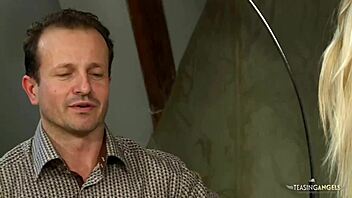 Blonde can't control her lust, rides him to two cums! 😍