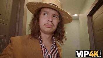 Five Guys Visit Cute Blonde Teen for Wild Action