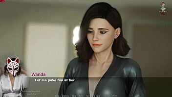 Asian beauty in a steamy cartoon porn game