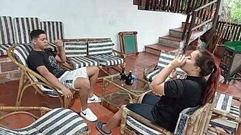 My brother-in-law rests, I suck his big delicious dick.