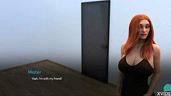 Thicc redhead bombshell bound on the bed in scene 23.