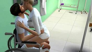 Sestra zapeljuje pacienta v Sims 4, snema prevaro