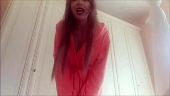 Charming brunette amateur in homemade video