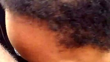 This ebony slut’s sucking me off outside, sloppy and raw! 🔥