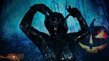 I can't resist this Halloween milf in messy roleplay!