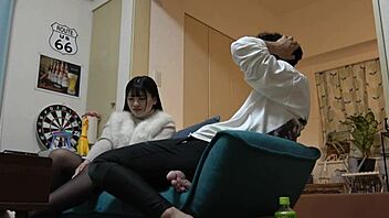 Hidden camera catches bold cowgirl riding with shaking tits