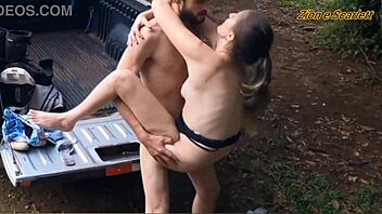 Brazilian couple's passionate ride: motorcycle and car sex compilation