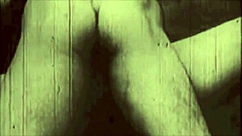 vintage girl explores nature with hairy body and natural tits.