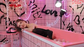 anita, what are you doing in that pink trash bath?