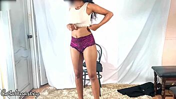 Huge tits secretary says, i'm ready to pose for you, boss.