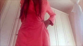 Charming brunette amateur in homemade video