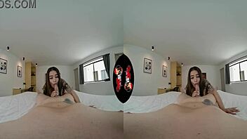 Vrlatina presents super hot Latina in first VR porn scene