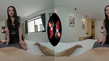 Vrlatina presents super hot Latina in first VR porn scene