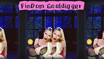 Seductive Blonde In Fishnets And Stockings