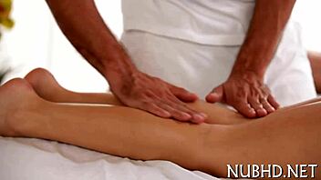 Watch this slim teen get her wet pussy drilled roughly after licking balls