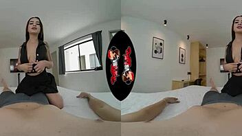 Vrlatina presents super hot Latina in first VR porn scene