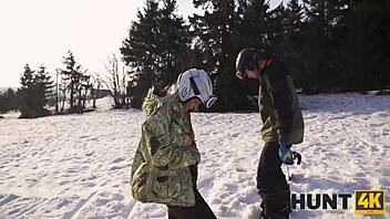 Skillful Skier Hunts Big Cock Blonde Action