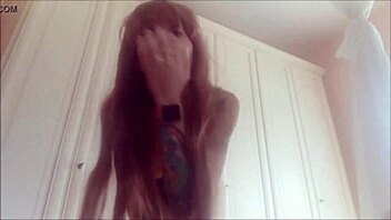 Charming brunette amateur in homemade video