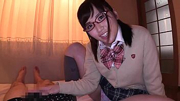 uniformed jk girls flashing panties and giving handjobs