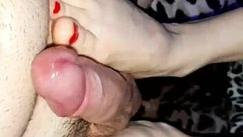 I love lena's awesome oiled feet for massage