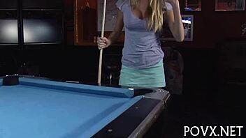 Nympho teen sucks hard cock in rough POV