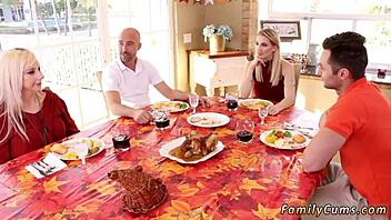 My compeer's stepdaughter got spanked hard during stepfamily spanksgiving event  