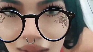 Namiiya's face covered in cum after deepthroat session