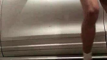 Gay amateur works out in his private gym