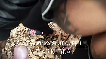 hey, check out dark dea getting kinky in that abandoned house 😈