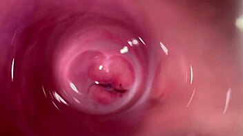 Horny babe shares tight vagina up close