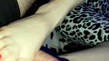 I love lena's awesome oiled feet for massage