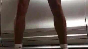 Gay amateur works out in his private gym