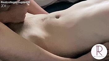 Naughty college girl handcuffs boyfriend and sucks his cock