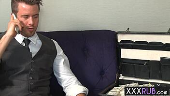 Hot Milfs Nikki Daniels And Leya Falcon Give Perfect Double Blowjob After Massage