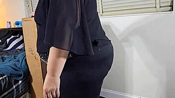 This amateur wife creates her own gloryhole and encounters a big black cock