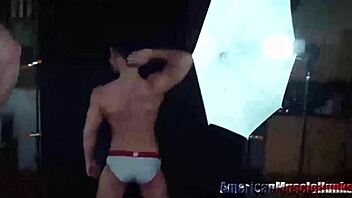 Gay men engage in various activities in this video