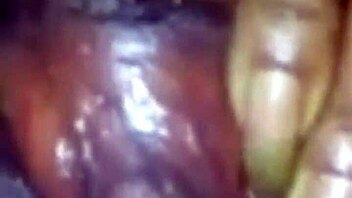 Amateur ebony squirts on big black cock while sucking!