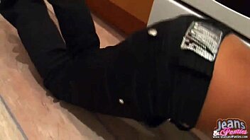 Can you help this teen babe remove her tight skinny jeans and panties?