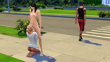 Lesbians Engage In Nasty Masturbation And Kissing On Street